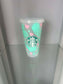 Starbucks Cup - Pink & Aqua Sea Creatures