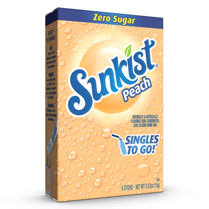 Sunkist Singles to Go Sugar Free Powdered Drink Mix - 6 Sticks
