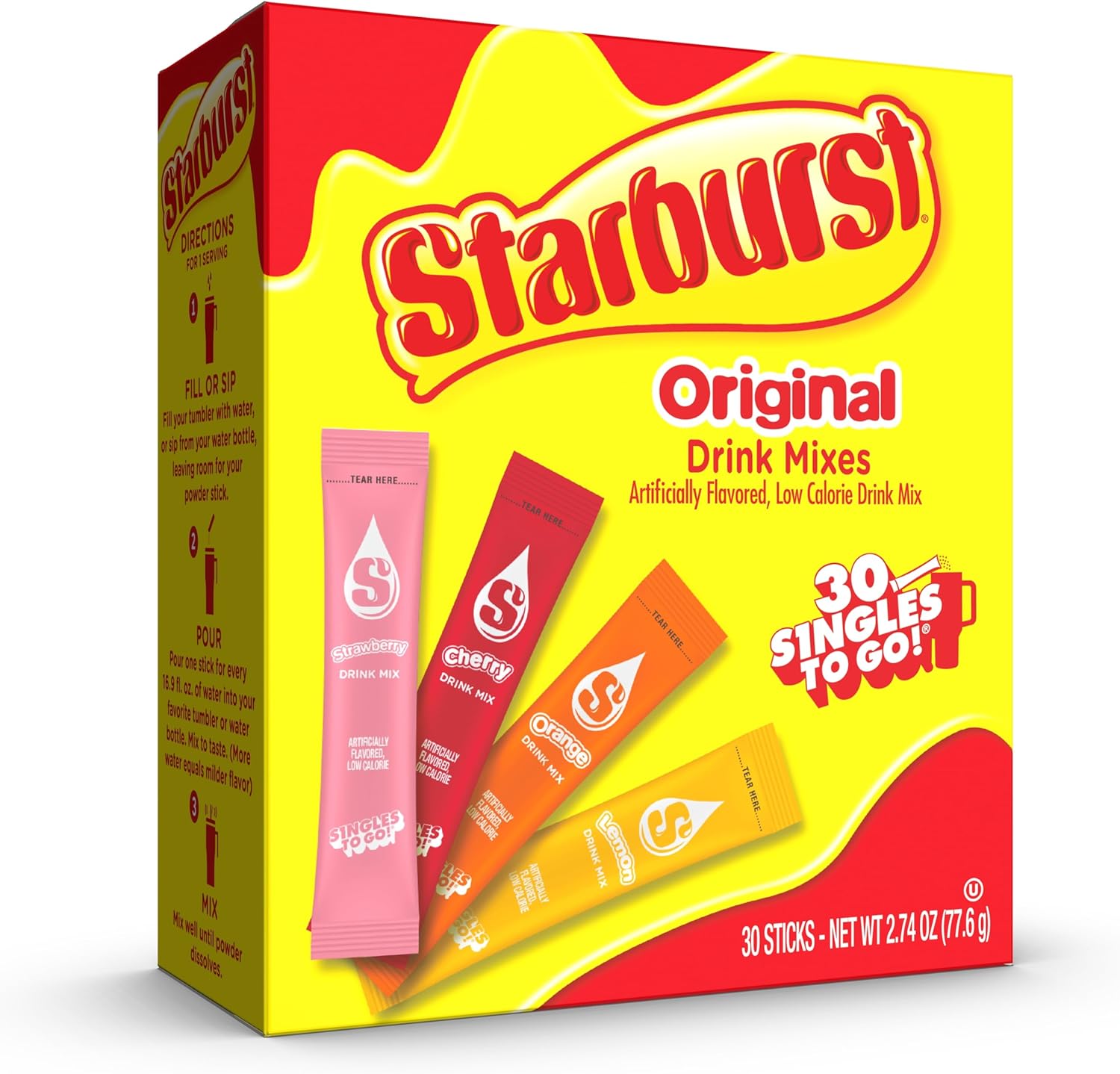 Starburst Sugar Free Singles to Go Powdered Drink Mix - 30 Servings ...