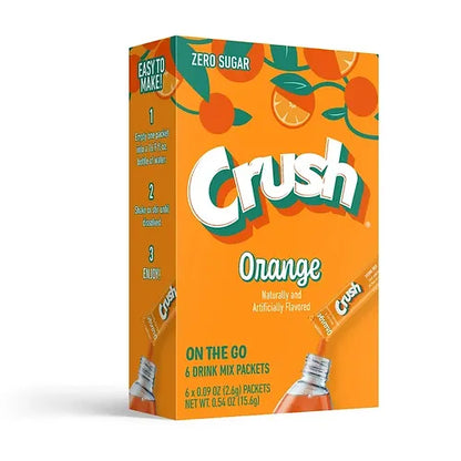 ** NEW ARRIVAL ** - Crush Sugar Free Water Enhancer Powder (6 Servings) - 6 Flavour Choices