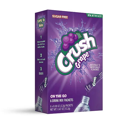 Crush Sugar Free Water Enhancer Powder (6 Servings) - Grape