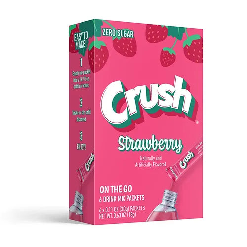Crush Sugar Free Water Enhancer Powder (6 Servings) - Strawberry