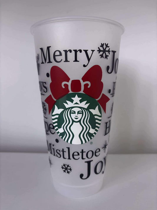 ** NEW ** - Starbucks Cup - Christmas Words - NEW ARRIVAL