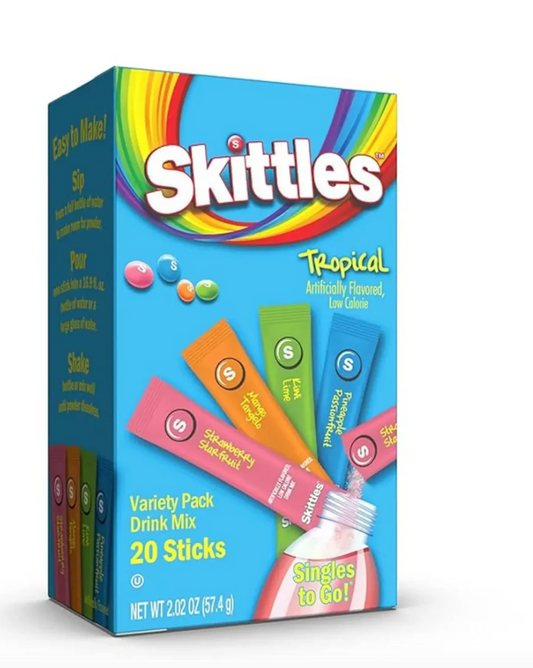 Skittles - Tropical - 20 Single Servings - NEW ARRIVAL