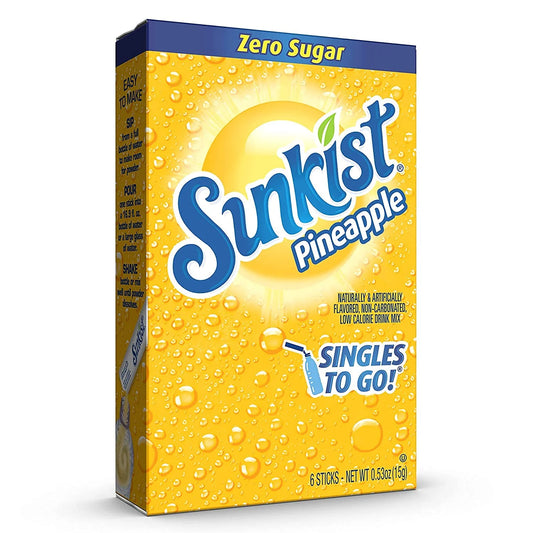 Sunkist Singles to Go Sugar Free Powdered Drink Mix - 6 Sticks