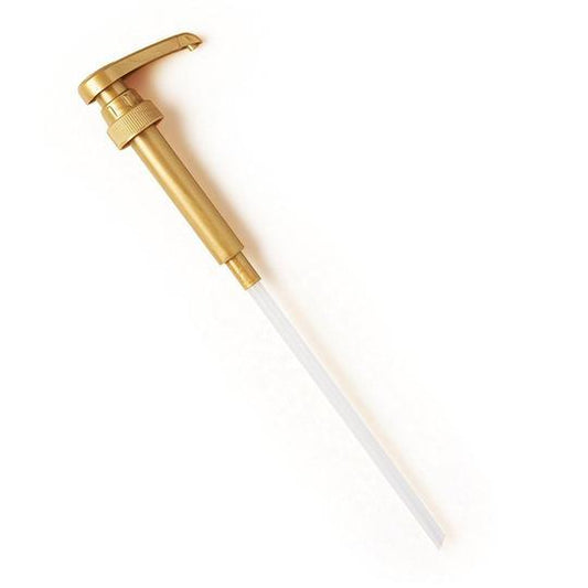 Syrup Pump - 750 ml - Gold with Wisdom Foods Logo